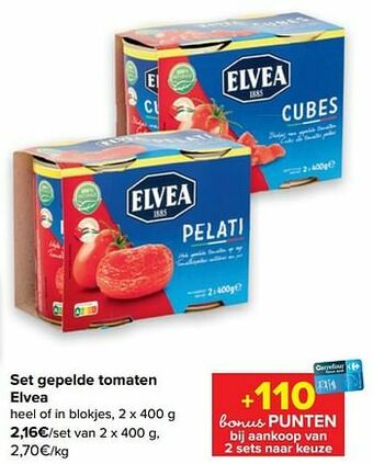 Carrefour Set gepelde tomaten elvea aanbieding