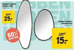 Xenos Spiegel organic metalen lijst aanbieding