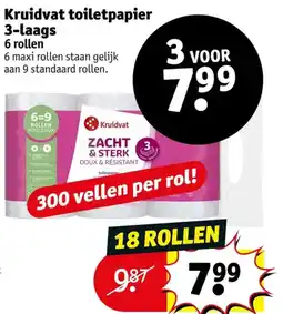 Kruidvat Kruidvat toiletpapier 3-laags aanbieding