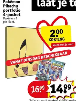 Kruidvat pokemon pikachu portfolio 4-pocket aanbieding