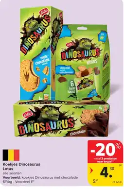 Carrefour Koekjes Dinosaurus aanbieding