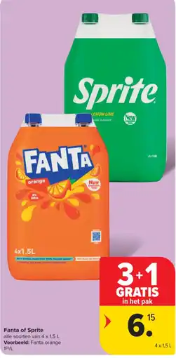 Carrefour Fanta of Sprite aanbieding