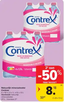 Carrefour Natuurlijk mineraalwater Contrex aanbieding