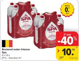 Carrefour Bruisend water Intense Spa aanbieding