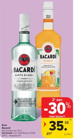 Carrefour Rum Bacardi aanbieding