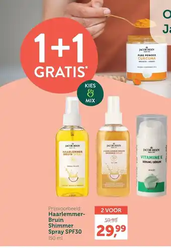 Haarlemmer bruin shimmer spray SPF30