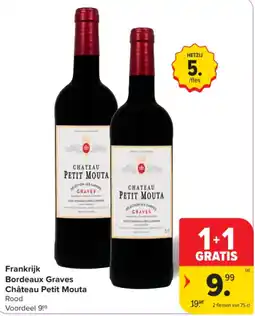 Carrefour Frankrijk Bordeaux Graves Château Petit Mouta aanbieding