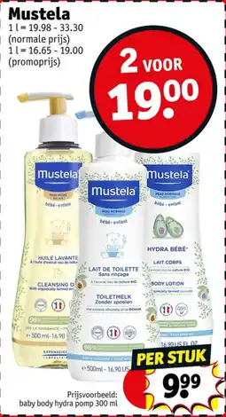 Kruidvat Mustela baby body hydra pomp 300 ml aanbieding