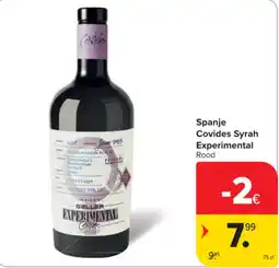 Carrefour Spanje Covides Syrah Experimental Rood aanbieding