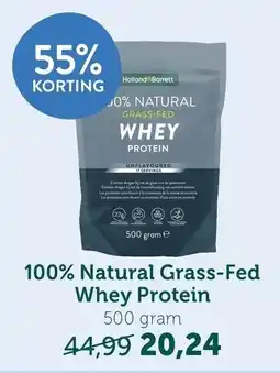 Holland & Barrett 100% natural grass-fed whey protein aanbieding