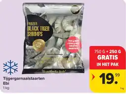 Carrefour Tijgergarnaalstaarten Ebi aanbieding