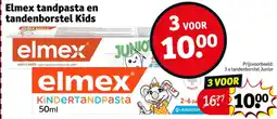 Kruidvat elmex tandpasta en tandenborstel kids aanbieding