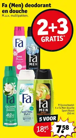Kruidvat Fa (Men) deodorant en douche aanbieding