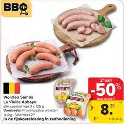 Carrefour Worsten Samba La Vieille Abbaye aanbieding