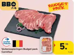 Carrefour Varkensspieringen Budget pack aanbieding