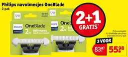 Kruidvat Philips navulmesjes OneBlade aanbieding