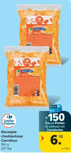 Carrefour Geraspte cheddarkaas aanbieding