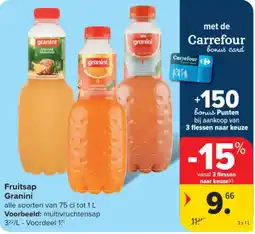 Carrefour Fruitsap Granini aanbieding
