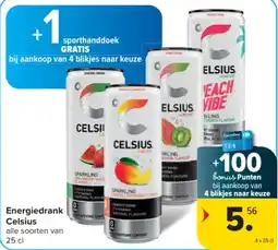 Carrefour Energiedrank Celsius aanbieding