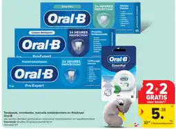 Carrefour Tandpasta, mondwater, manuele tandenborstels en flosdraad Oral-B aanbieding