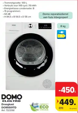 Carrefour Droogkast Domo Elektro aanbieding