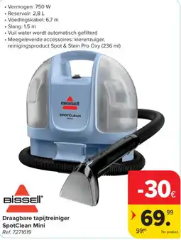 Carrefour Draagbare tapijtreiniger SpotClean Mini aanbieding