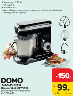 Carrefour Domo elektro keukenrobot DO1112KR aanbieding