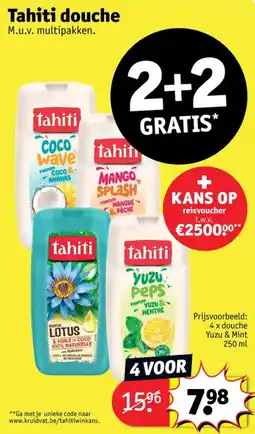 Kruidvat Tahiti douche aanbieding