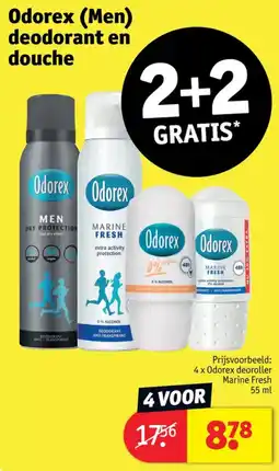 Kruidvat Odorex deodorant en douche aanbieding