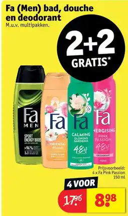 Kruidvat Fa (Men) bad, douche en deodorant aanbieding