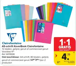 Carrefour A5-schrift KoverBook Clairefontaine aanbieding