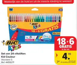 Carrefour Set van 24 viltstiften Kid Couleur aanbieding