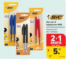 Carrefour Set van 2 balpennen M10 aanbieding