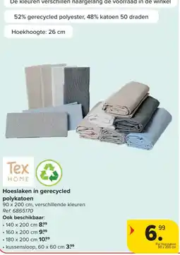 Carrefour Hoeslaken in gerecycled polykatoen aanbieding