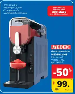 Carrefour Medek granita machine medek aanbieding