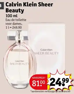 Kruidvat Calvin klein sheer beauty aanbieding
