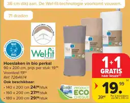 Carrefour Hoeslaken in bio perkal aanbieding