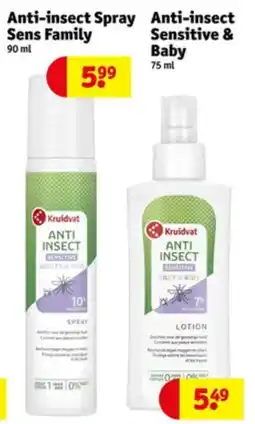 Kruidvat Anti-insect Spray Sens Family aanbieding