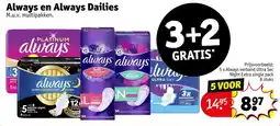 Kruidvat Always en Always Dailies aanbieding