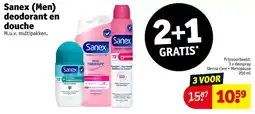 Kruidvat Sanex (Men) deodorant en douche aanbieding