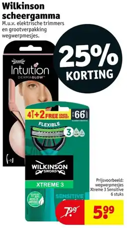 Kruidvat wegwerpmesjes Xtreme 3 Sensitive aanbieding