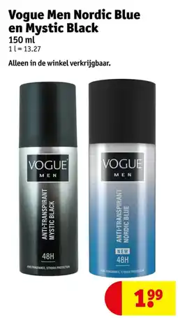 Kruidvat Vogue men nordic blue en mystic black aanbieding