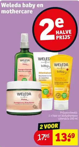 Kruidvat Weleda baby en mothercare aanbieding