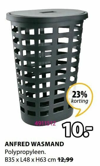 Jysk Anfred wasmand aanbieding