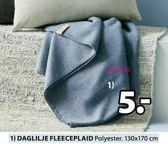 Jysk Daglilje fleeceplaid aanbieding