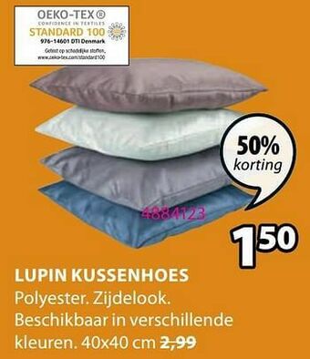 Jysk Lupin kussenhoes aanbieding