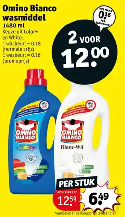 Kruidvat Omino Bianco wasmiddel aanbieding