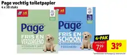 Kruidvat Page vochtig toiletpapier aanbieding