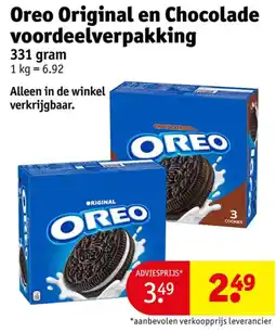 Kruidvat Oreo original en chocolade voordeelverpakking aanbieding