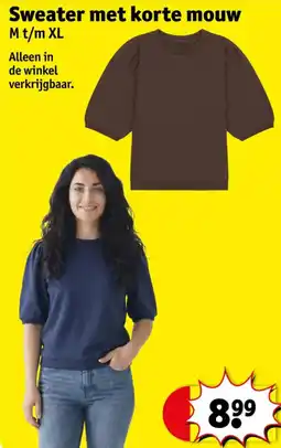 Kruidvat Sweater met korte mouw aanbieding